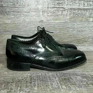 Florsheim Black Leather Cap Toe Oxford Dress Shoe Mens 8 1/2